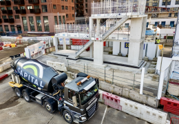 The low-carbon concrete was used in a two floor demonstrator project at Wembley Park