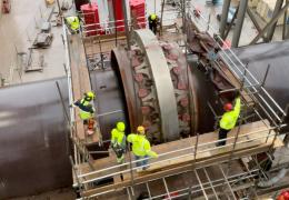 Installation of the new shell section