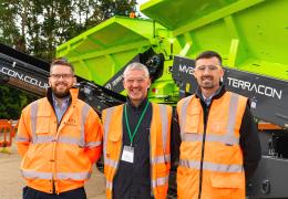 L-R: Declan O’Brien, global business development manager, Terracon; Steve Peterson, managing director, AGGPRO; and Seamus Curran, director, Terracon