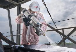 REMAREP Spray is applied using a pneumatic cartridge gun