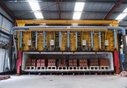 A contemporary kiln used to make the hydrogen-blend bricks