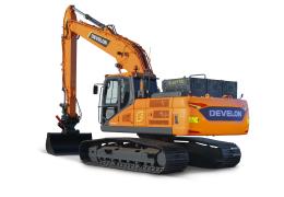 The new Develon DX250LCE-7 electric crawler excavator