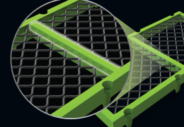 MAJOR say their advanced polyurethane strips match the lifespan of OPTIMUMWIRE, maintaining screening integrity up to 10 times longer than traditional polyurethane in some cases