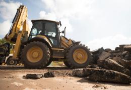 Cat 444 backhoe loader