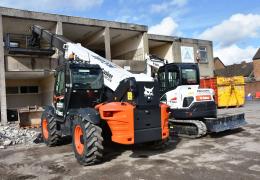 Bobcat high-lift telehandler and mini-excavator