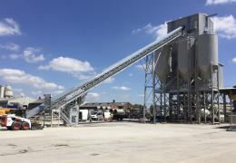 Static concrete batching plant