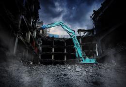 Kobelco SK1300DLC ultra-high-reach demolition excavator