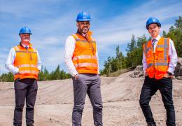 Left to right: Richard Dolman; Mike Henderson; and Matt Munro of AR Demolition 