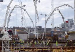 Record continuous concrete pour at Hinkley Point C