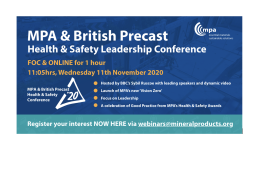 MPA & British Precast Health & Safety Leadership Conference