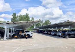 Solar car port array