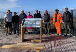 Viewing platform between Carnforth quarries