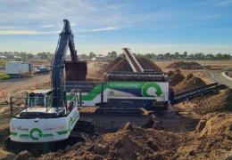 Terex Ecotec TTS 620T tracked trommel and TSC 65T mobile conveyor