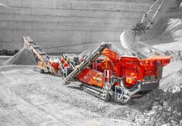 Terex Finlay I-120RS impact crusher and TF-75L low-level feeder