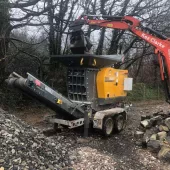 RubbleCrusher RCV150V mobile compact jaw crusher