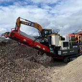 HVO-powered Sandvik QJ241 mobile jaw crusher