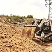 The Bobcat T7X all-electric compact track loader