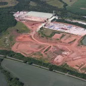 Aerial view of Forterra’s new Desford brick factory