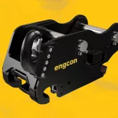 Engcon’s improved quick hitch is designed for mid-size excavators 