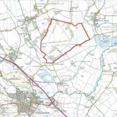 Map indicating the planning application area