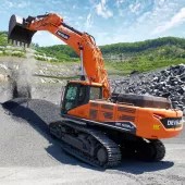 The new 53.5-tonne DX530LC-7M tracked excavator from Develon