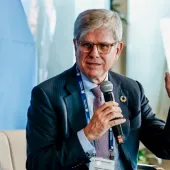 Fernando A. González, chief executive officer of Cemex, during his participation at the UN Private Sector Forum. Photo: Joel Sheakoski/UN Global Compact