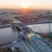 Great Yarmouth’s new Herring Bridge under construction 