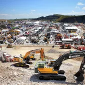 View from the Quarry Face demonstration area at Hillhead 2022
