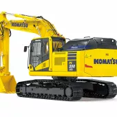 The new 20-tonne class Komatsu PC200LCE-11 electric excavator