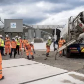 More than 50 visitors from the construction, design, and engineering industries gathered in Manchester to see the benefits of Aggregate Industries’ EcoPact range