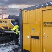 The Power Unit working with an EC230 Electric excavator