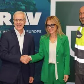 Celebrating the start of construction of the ANRAV.beta pilot plant – from L-R: member of the Heidelberg Materials managing board Ernest Jelito, Minister Milena Stoycheva, and Antonio Clausi, director of the Global Competence Centre Cement