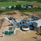 Overview of NRE Aggregates’ new 120 tonnes/h waste-recycling plant at Port Salford