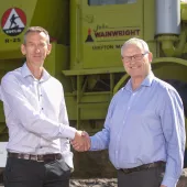 L–R: New chief executive officer Tom Longland with Peter Barkwill who will remain involved with Wainwright as a non-executive director
