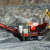 The new fully electric UJ443E heavy jaw crusher from Sandvik