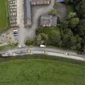 Colas using the in-situ Recycol process on the A41 in Cheshire in October 2023