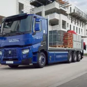 The Renault Trucks E-Tech C 8x4 model for urban construction applications