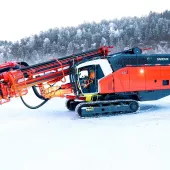 Sandvik have unveiled a new battery-electric concept surface drill rig for mining and quarrying