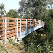 The new bridge at Thorpe Meadows