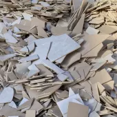 Waste ceramics and broken production scrap from Johnson Tiles’ Stoke factory will be used as an alternative raw material to make cement
