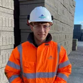 Callum King has just completed his first year of a Higher Apprenticeship within Aggregate Industries’ Concrete Products division, based at Croft, in Leicester