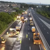 Aggregate Industries' Foamix trial on an M65 slip road in Lancashire