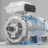 The new liquid-cooled IE5 SynRM motor from ABB 