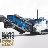 The Mobirex MR 130(i) PRO impact crusher from Kleemann impressed with jury of the German Design Award thanks to its environmentally sound drive concept, user-friendliness, and striking design