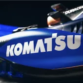Komatsu’s logo and branding will feature prominently on the Williams Racing F1 car livery