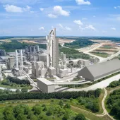 Rendering of the Heidelberg Materials Airvault cement plant after completion of the modernization project