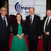 L-R: Alan MacKenzie, chair of MPA Scotland; Kate Forbes MSP; Jon Prichard, MPA chief executive officer; and Alan Doak, director of MPA Scotland