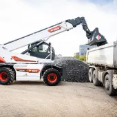 The new 21m lift height Bobcat TR50-210 rotary telehandler