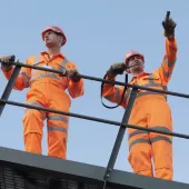 An impressive 90% of businesses in the mining, quarrying, and utilities sectors reported progress on reducing emissions across their organization