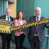 L-R: Gerry Farrell, Irish Concrete Federation chief executive; Hilary Byrne, HSA senior inspector; and Conor O’Brien, HSA chief executive